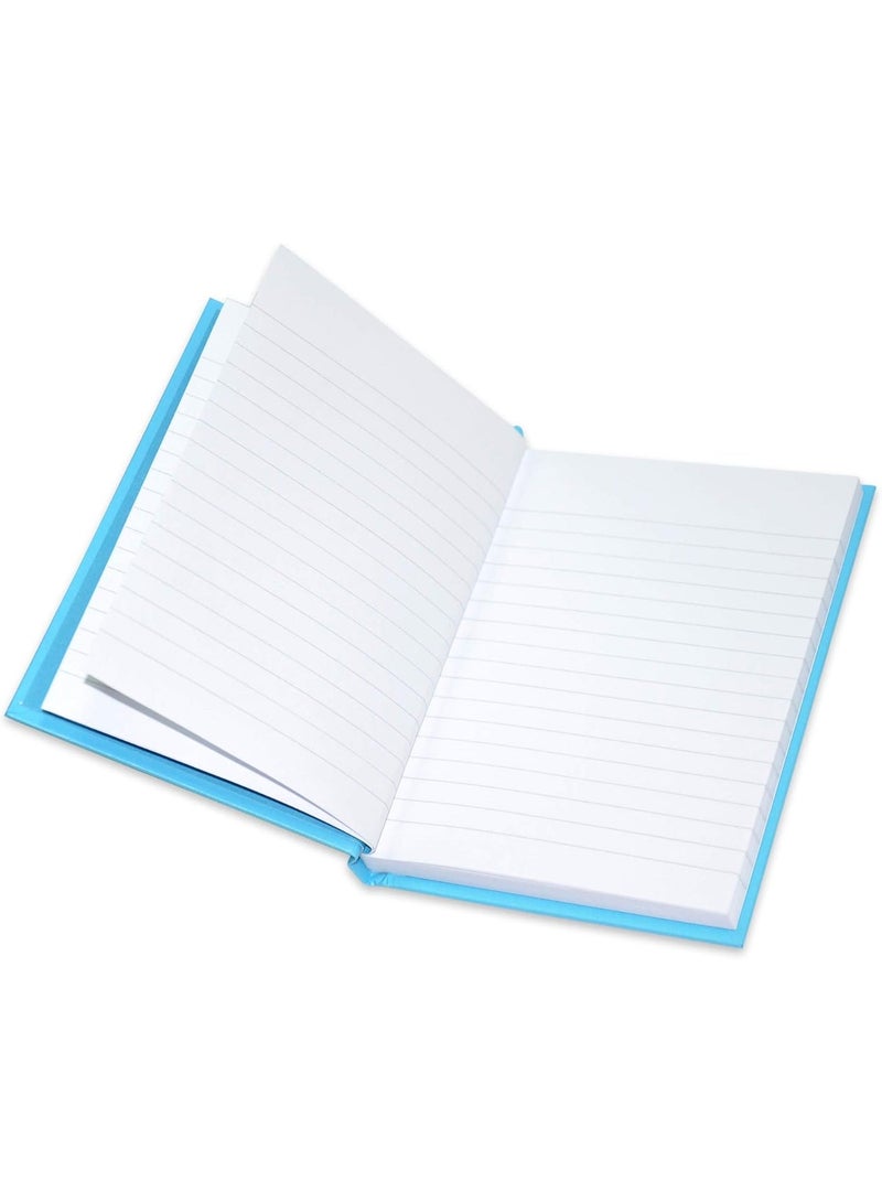 FIS 5-Piece Neon Hard Cover Note Book, 100 Sheets, Single Line, A6 Size, Turquoise Colour - FSNBA6N220 - Image 3